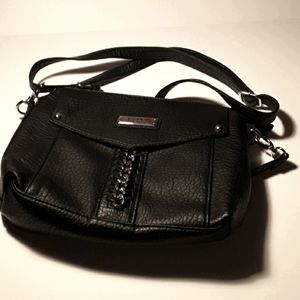 Nicole Miller Black Bag Purse Adjustable 9x12